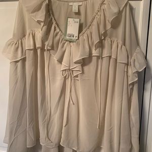H & M ruffle shirt brand new